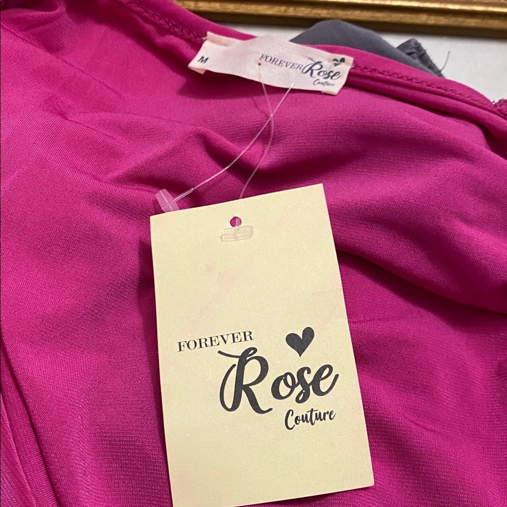 💕Forever Rose💕 Couture Pink Dress - Picture 3 of 6